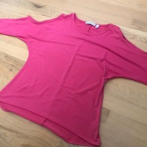 3/4 sleeve cold shoulder top
